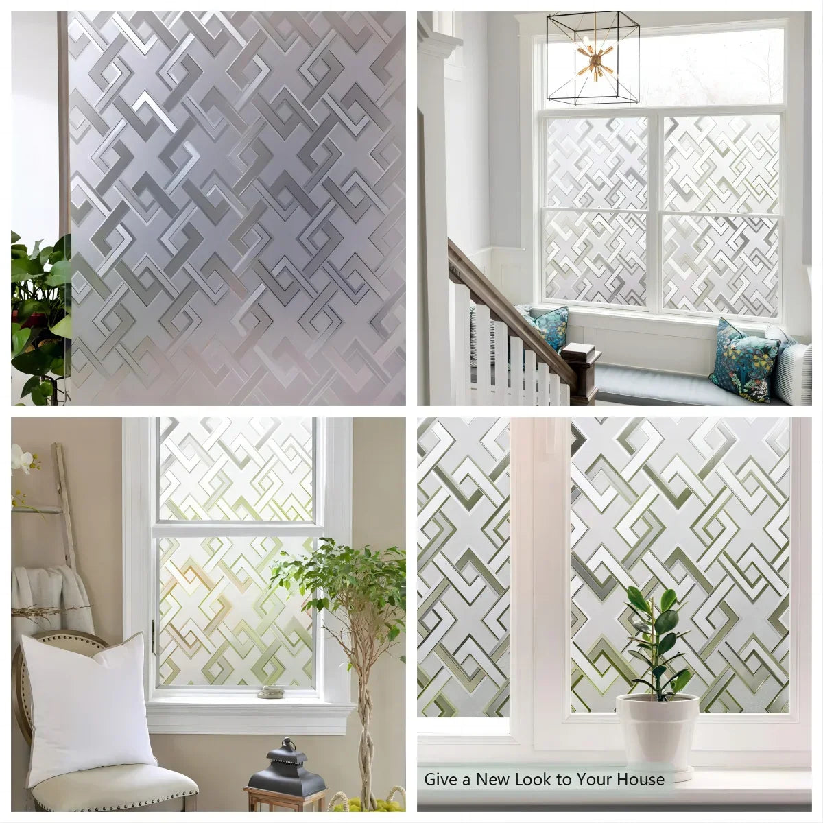 Frosted Window Privacy Film | Static Cling UV Blocking | Entfernbare Opake Fensteraufkleber für Zuhause