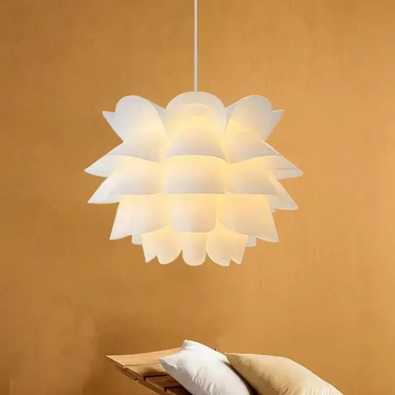 DIY Lotus Pendelleuchte – Moderner Deckenlampenschirm für nordisch-europäisches Zimmer, einfache Selbstmontage