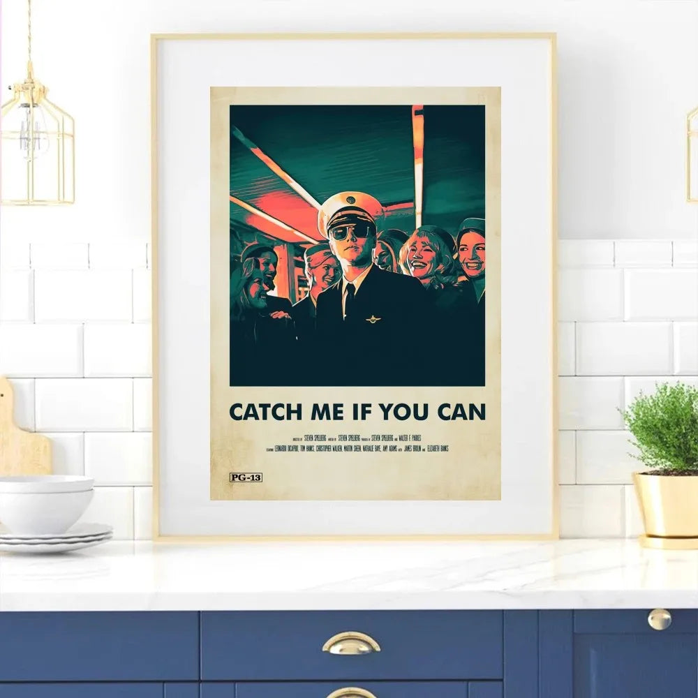 Film Catch Me If You Can Poster Zuhause Zimmerdekoration Wohnzimmer Schlafzimmer Ästhetische Kunst Wandmalerei Aufkleber