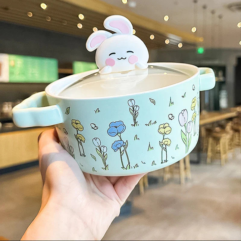 Kawaii Bunny Ramen Schüssel mit Deckel