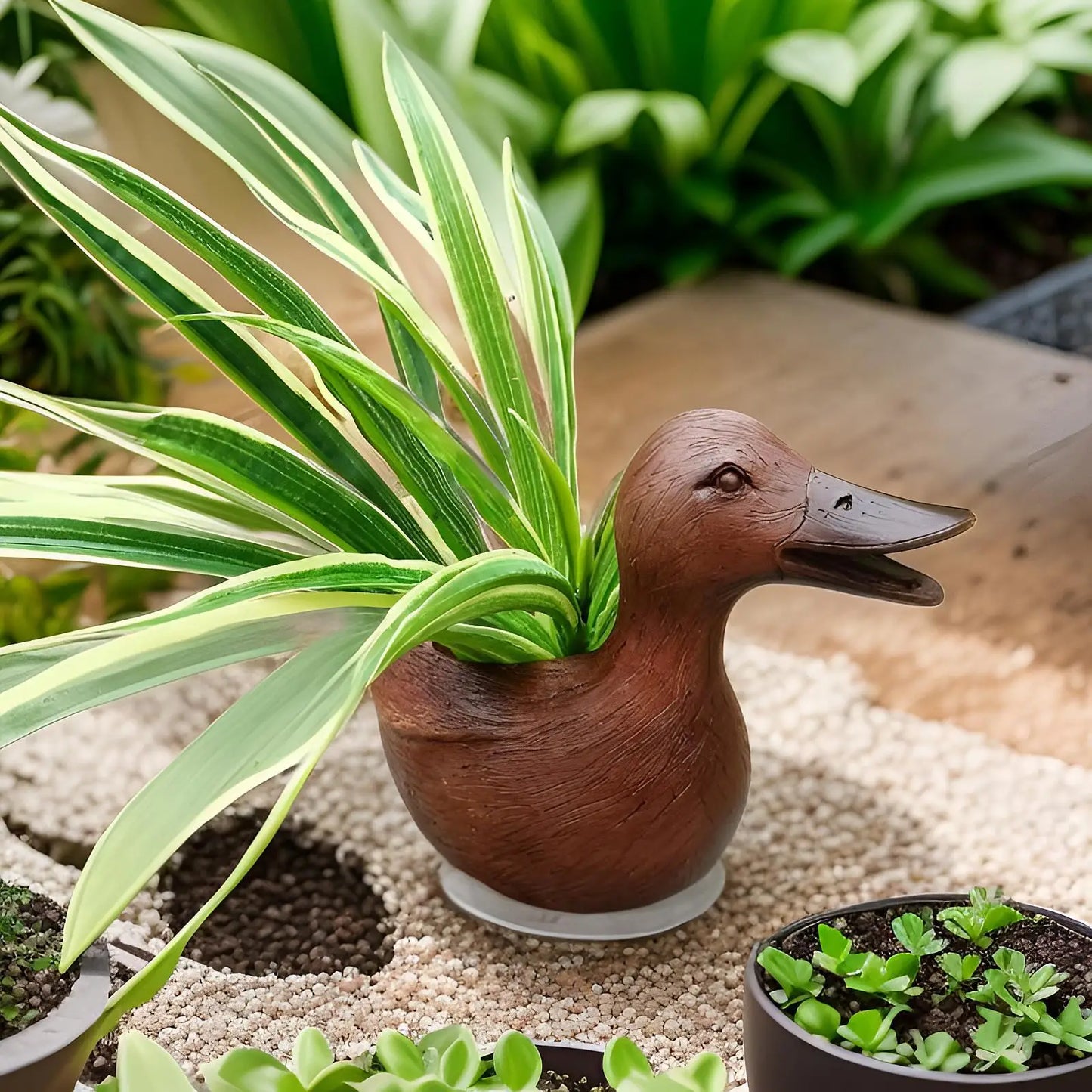 Entenstandbild Blumentopf - QuackyPlanter