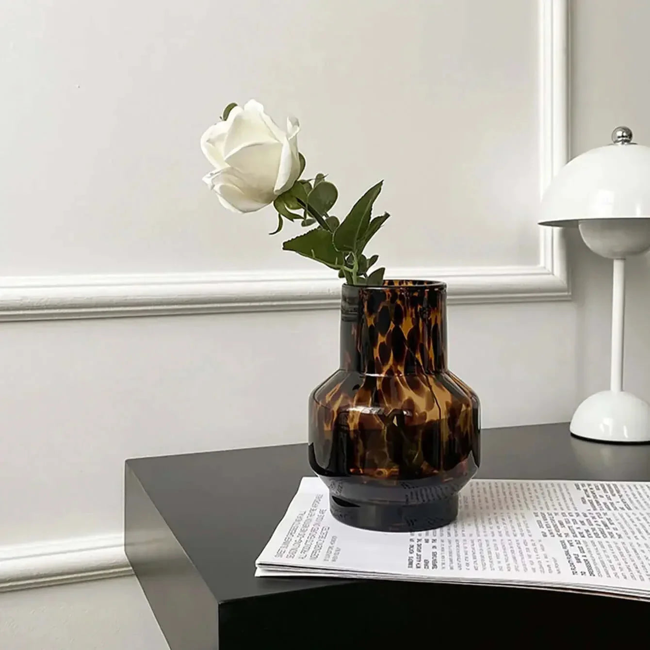 Leicht Luxus Leopard Glasvase - Sandsberg Home Accents
