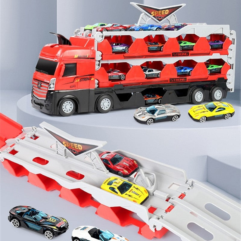 RaceTruck Mit Faltbarer Rennbahn - Spielspaß Für Jungen