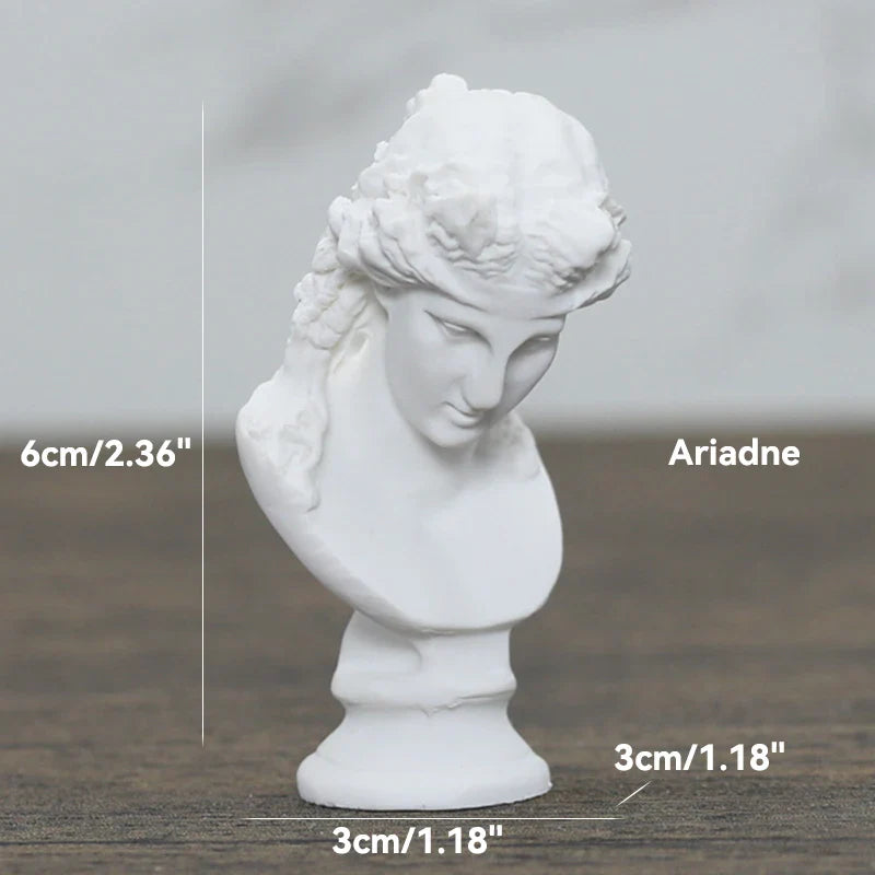 Griechische Mythologie Gott Göttin Held David Venus Mozart Büste Figurine Skulptur Statue Gips Skizze Übungsmodell Raumdekoration