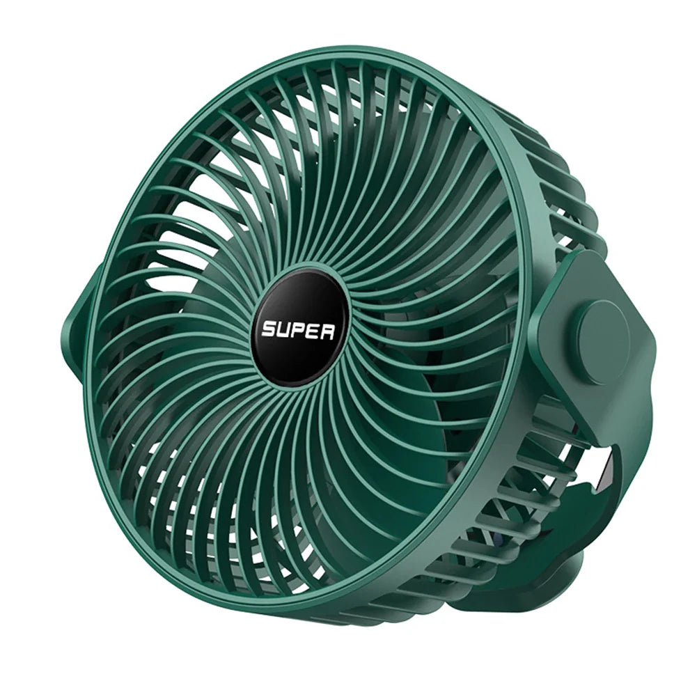 USB wiederaufladbarer Mini Ventilator 360 Rotation 3 Gänge Deckenventilator Tischventilator tragbarer Häng ventlator für Camping Zelt Outdoor Zuhause