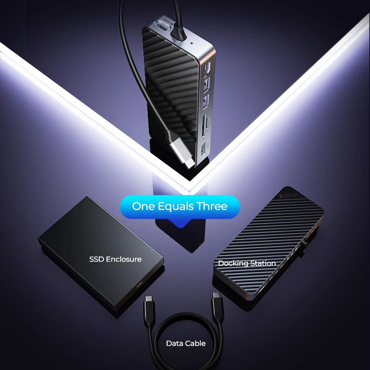 Sandsberg | Ultimative USB-C Laptop-Dockingstation mit integriertem SSD-Gehäuse