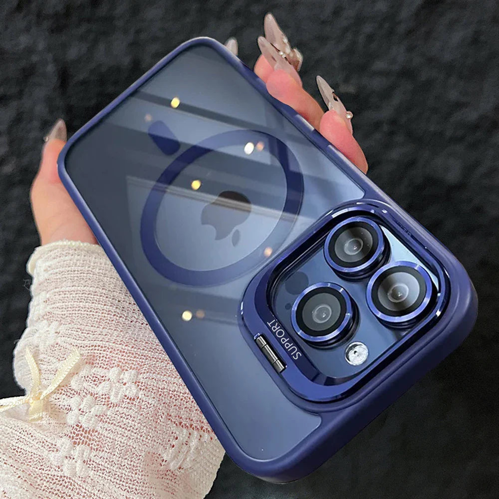 Sandsberg | Magnetische Magsafe Handyhülle Ständer Glaslinsenschutz Abdeckung