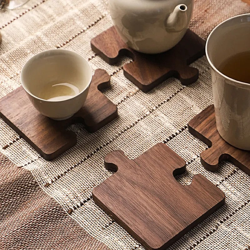 Walnuss-Puzzle-Untersetzer