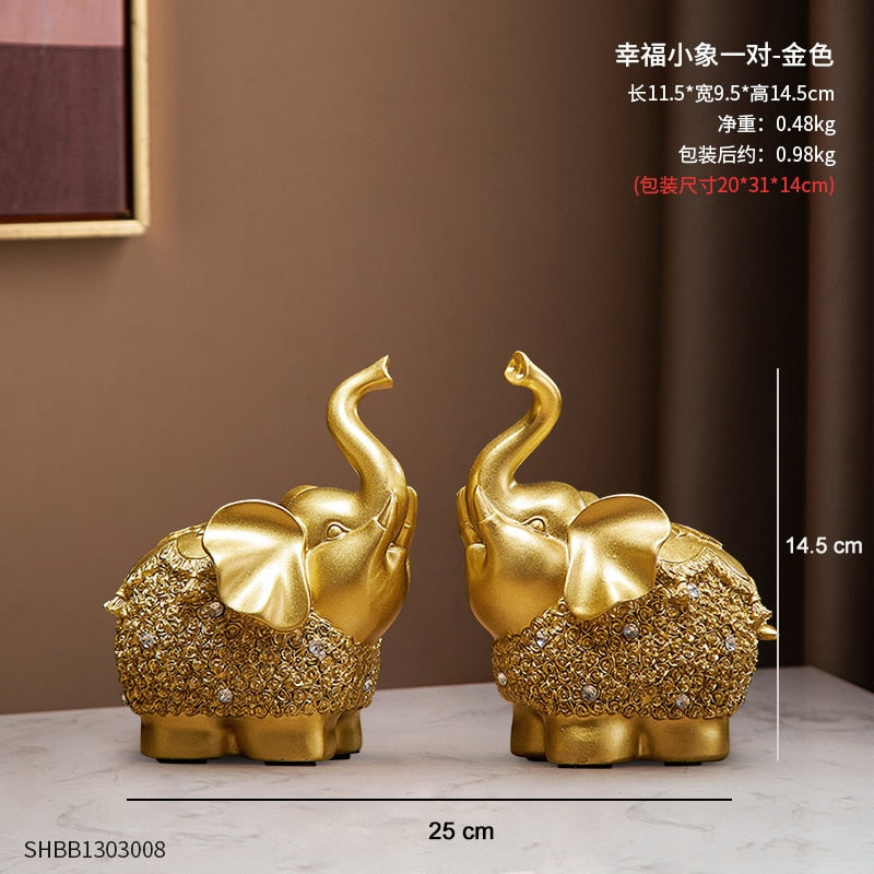 Goldene dekorative Tierstatue