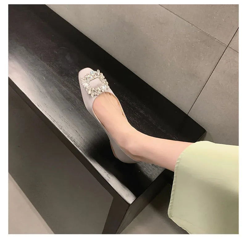 Büro Damen Schuhe Frauen Ballerinas Frühling Sommer Elegant Einzeln Schwarz Pink Grün