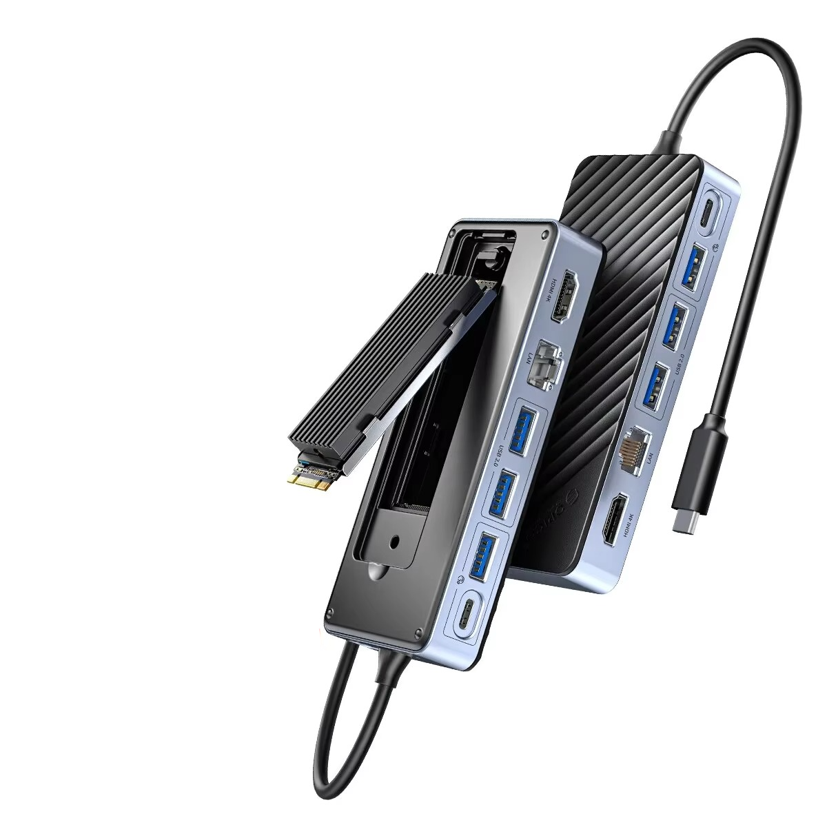 Sandsberg | Ultimative USB-C Laptop-Dockingstation mit integriertem SSD-Gehäuse