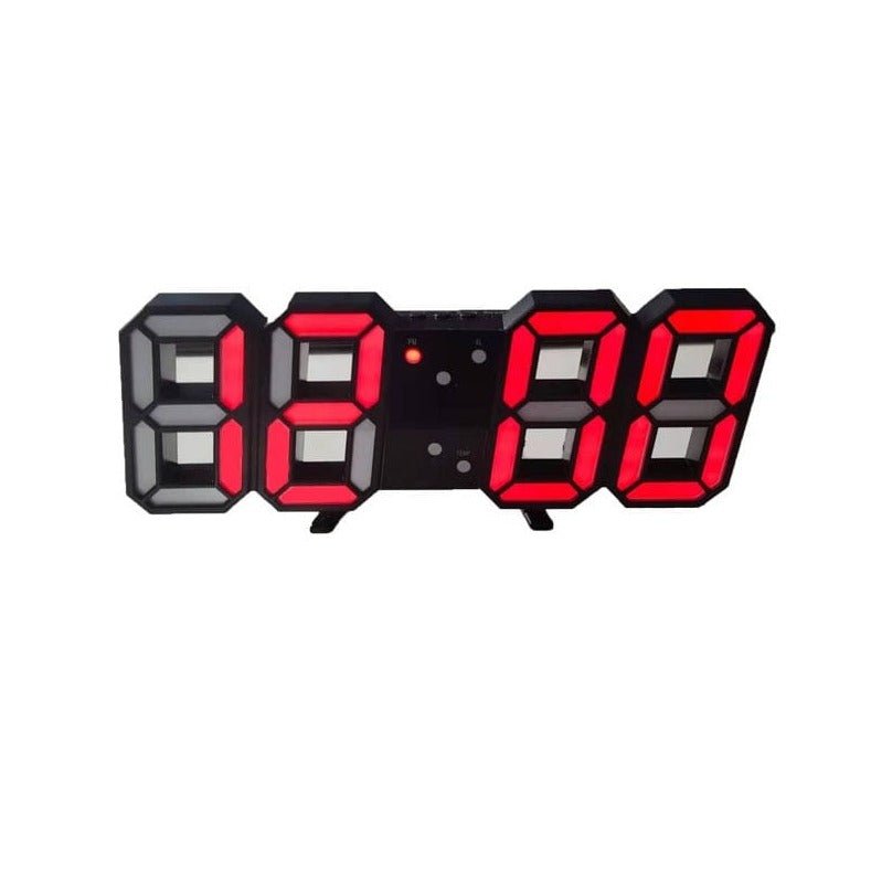 Sandsberg 3D LED Wanduhr | Moderne Digitale Uhr | Dimmbares LED Licht | Stilvolle Wanddeko