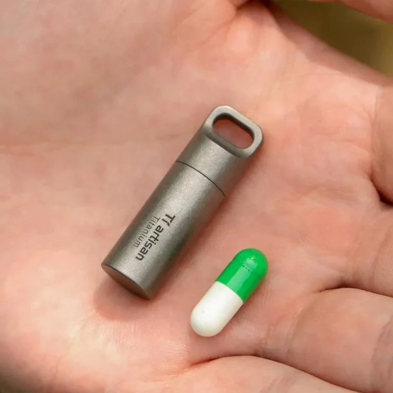 Mini EDC Versiegelte Titan Pillendose