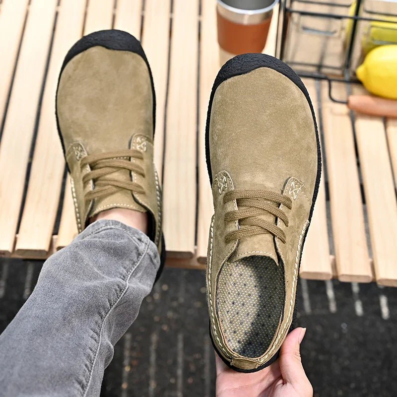 Herren Freizeitschuhe Sneakers Wildleder Leder Slipper Flache Fahrerschuhe
