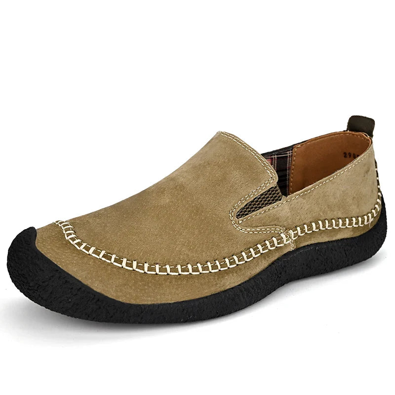 Herren Freizeitschuhe Sneakers Wildleder Leder Slipper Flache Fahrerschuhe