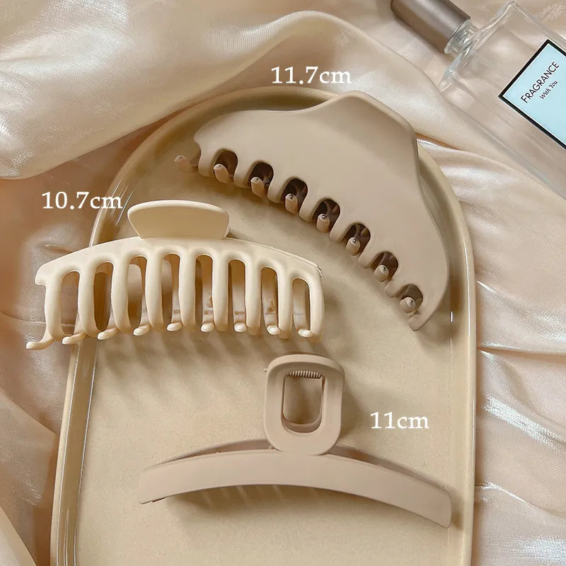 Kopfbedeckung Set Neue Damenmode Krallenclip Kaffee Schwarz Acryl Große Haarklammer Koreanisch Für Mädchen Clip Barrette Haarschmuck