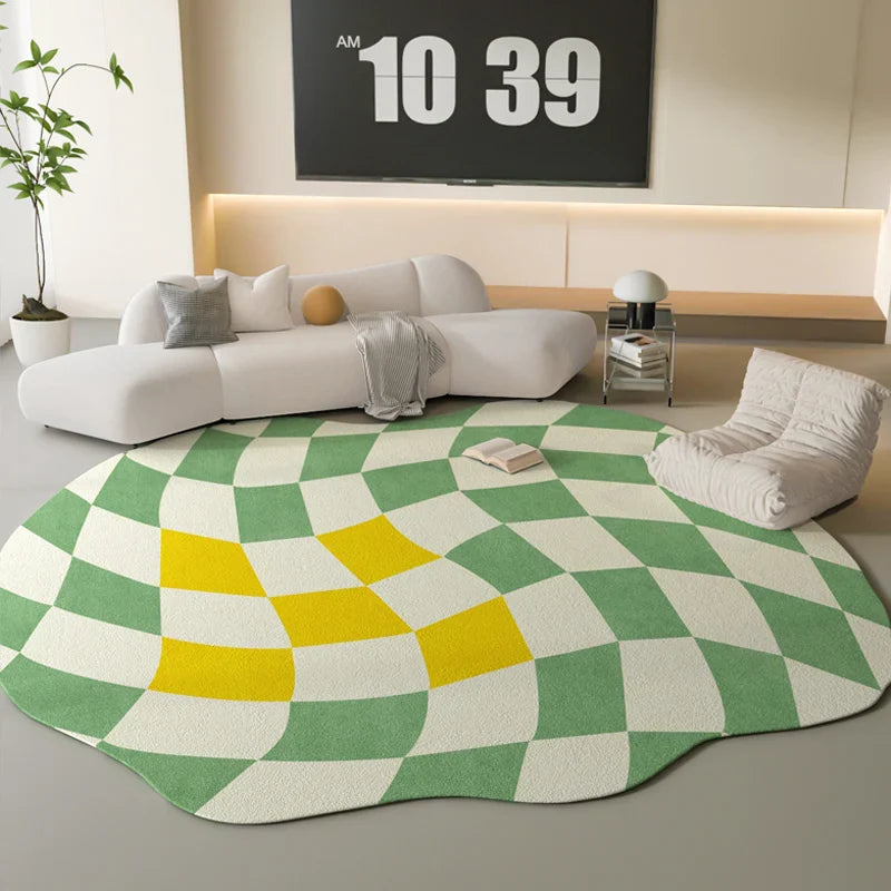 Sandsberg | Sara Luxe Irregulärer Pink Fluffy Teppich – Weich und stilvoll für Schlafzimmer und Wohnzimmer