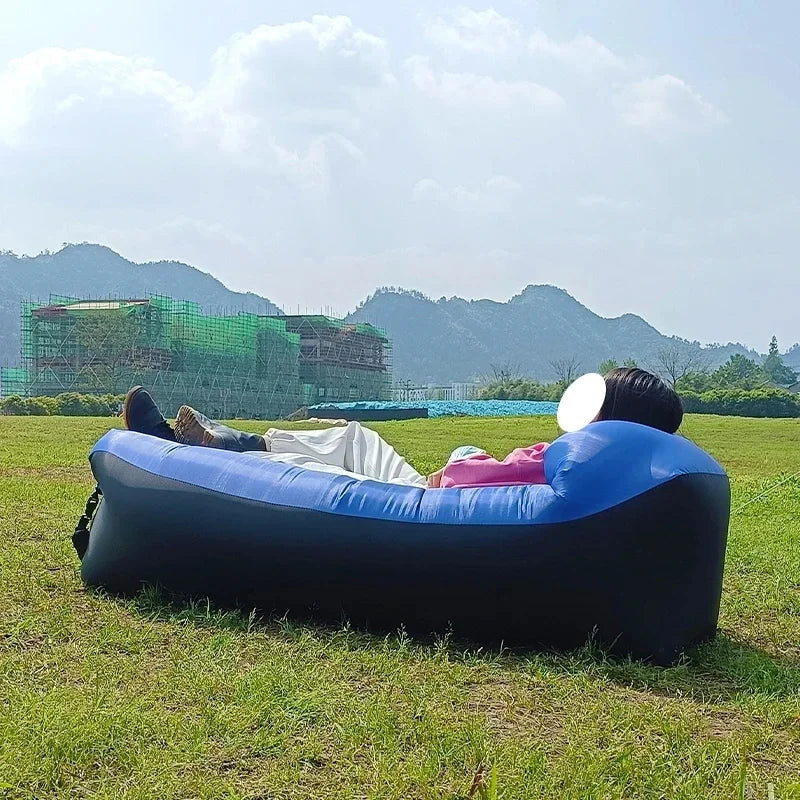 Schnell aufblasbares Luftsofa-Bett: Trend Outdoorschlafsack mit lässigem Strandsofa-Design | Hochwertiges 240*70cm aufblasbares Luftkissen