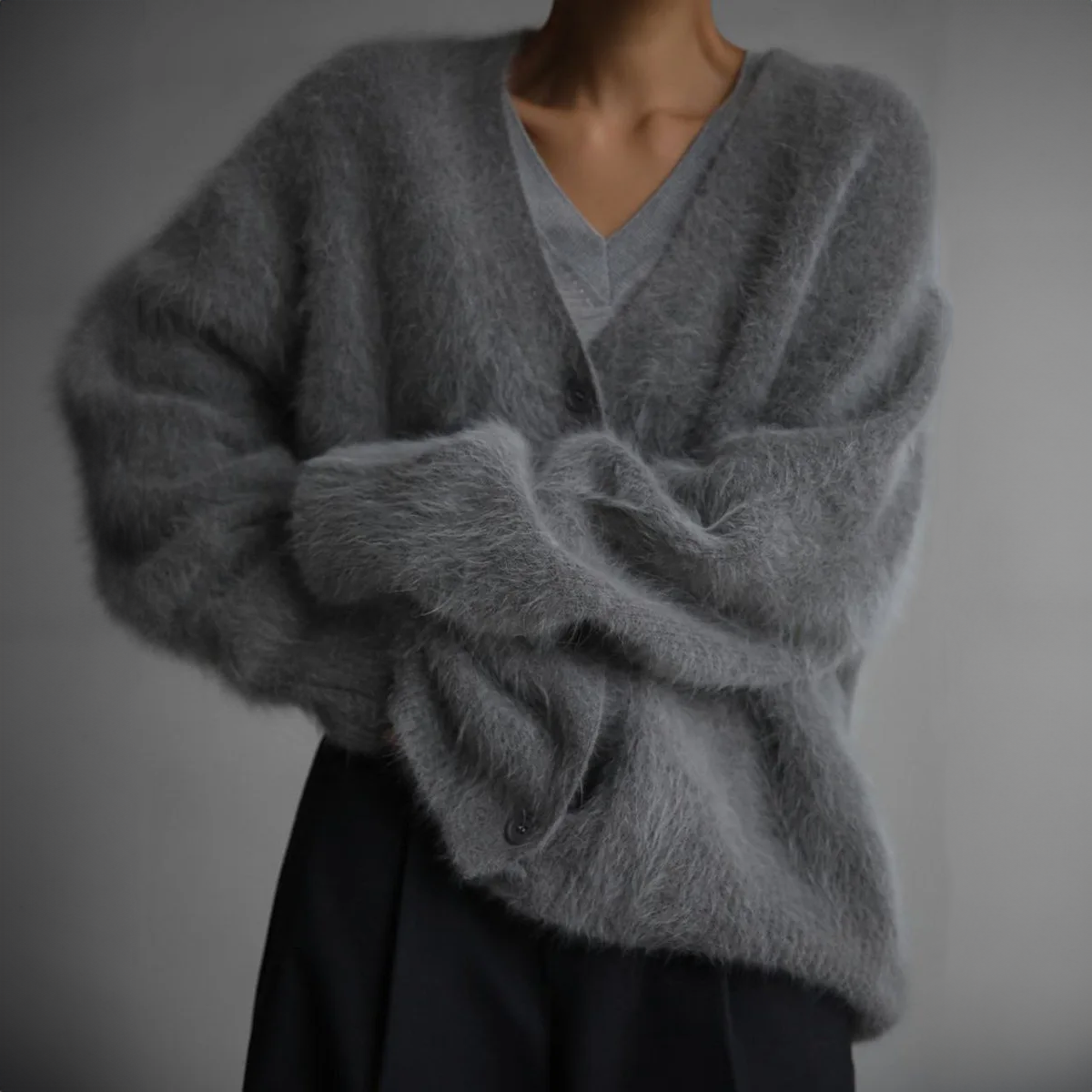 Bequeme Kaschmir-Weste mit Oversized-Schnitt