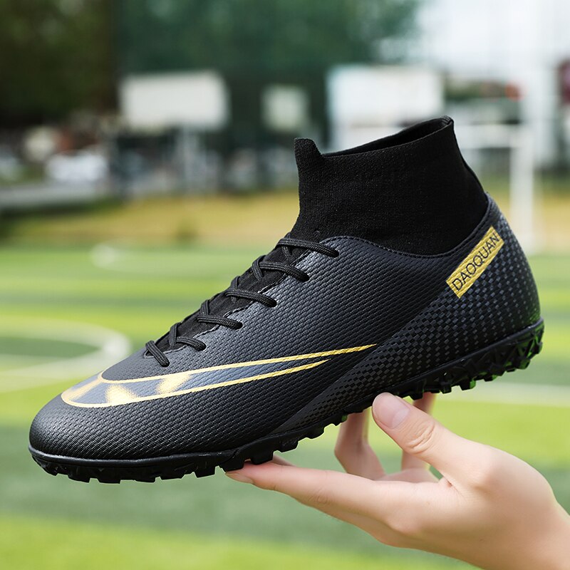 Turf Fußballschuhe Hohe Knöchel Futsal Männer Ag Tf Outdoor Atmungsaktive Fußball Stiefel Rutschfeste Trainer