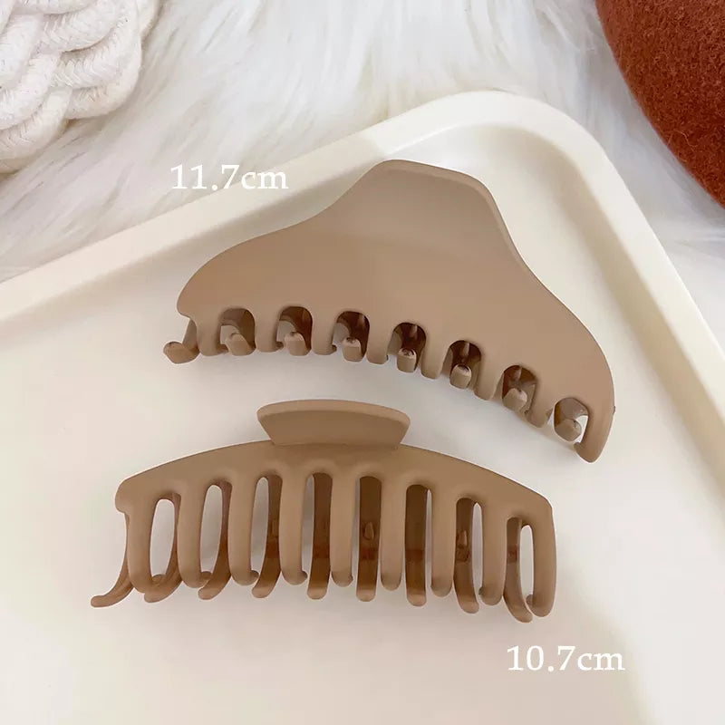 Kopfbedeckung Set Neue Damenmode Krallenclip Kaffee Schwarz Acryl Große Haarklammer Koreanisch Für Mädchen Clip Barrette Haarschmuck