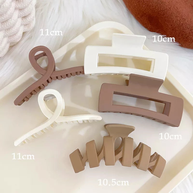 Kopfbedeckung Set Neue Damenmode Krallenclip Kaffee Schwarz Acryl Große Haarklammer Koreanisch Für Mädchen Clip Barrette Haarschmuck