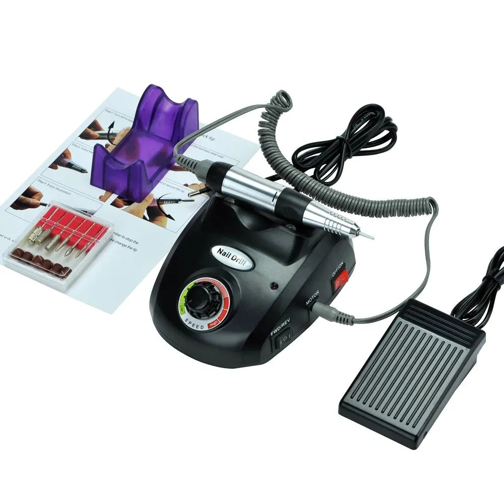PowerPro | Elektrische Nagelfräser Set | Hohe Geschwindigkeit 35000 U/min