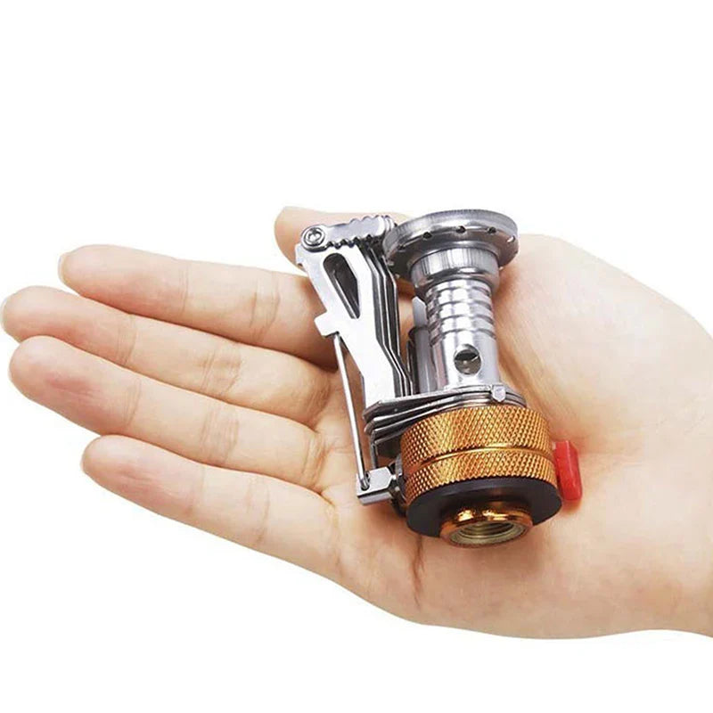 Tragbarer Outdoor Camping-Gaskocher: Aluminiumlegierung Ultra-Leicht Camp Stove für Picknick-Kochen - Essenzielle Camping-Zubehör für Überlebensofen