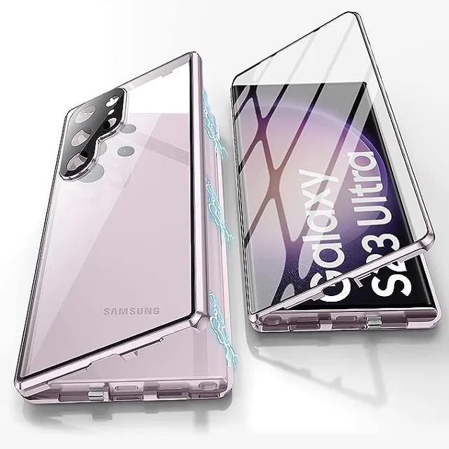 Metall Aluminiumlegierung 360 Hülle mit Sicherheitsverschluss für Samsung Galaxy S24-S23 Serie