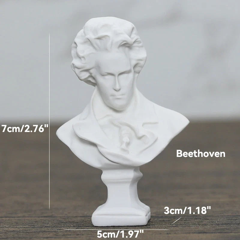 Griechische Mythologie Gott Göttin Held David Venus Mozart Büste Figurine Skulptur Statue Gips Skizze Übungsmodell Raumdekoration