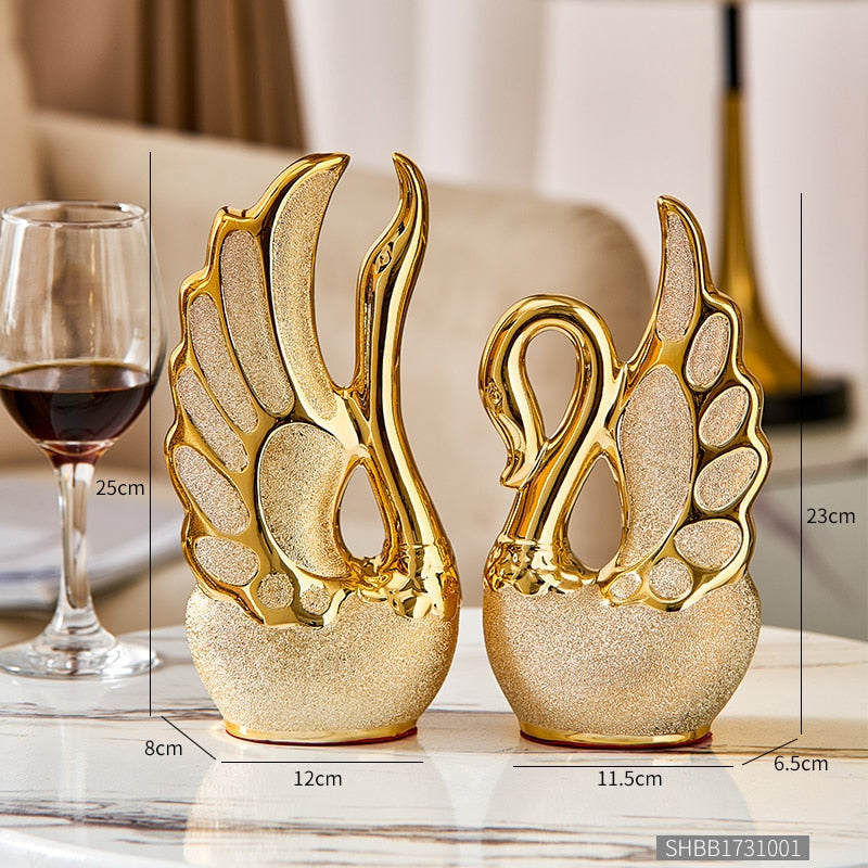 Goldene dekorative Tierstatue