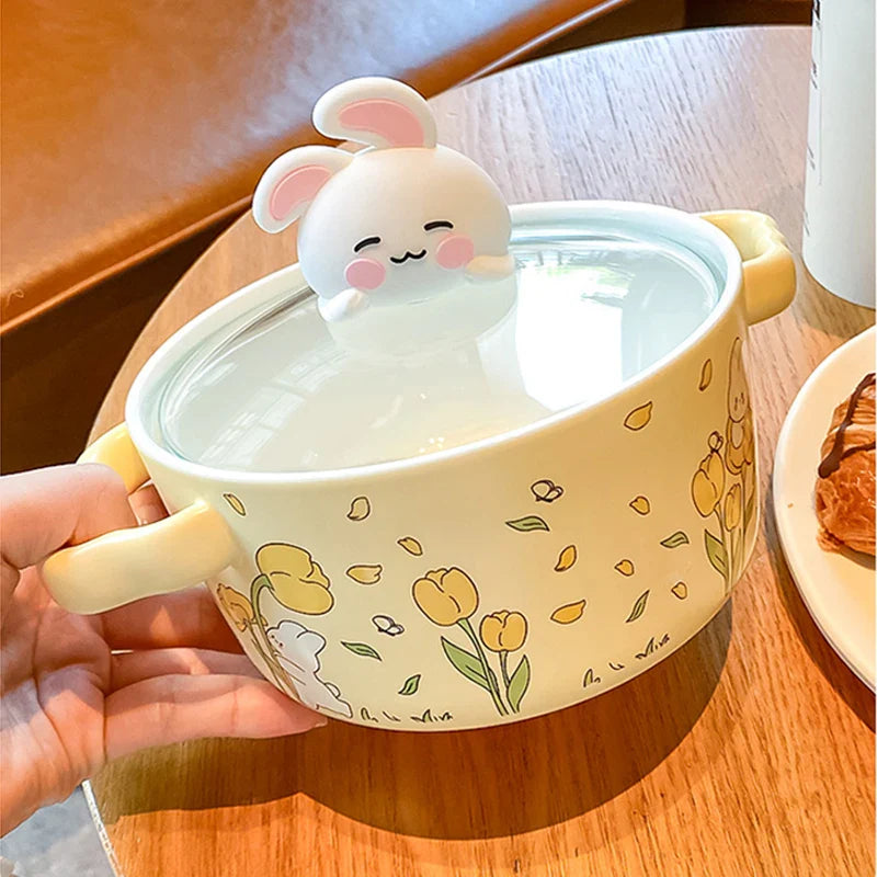 Kawaii Bunny Ramen Schüssel mit Deckel