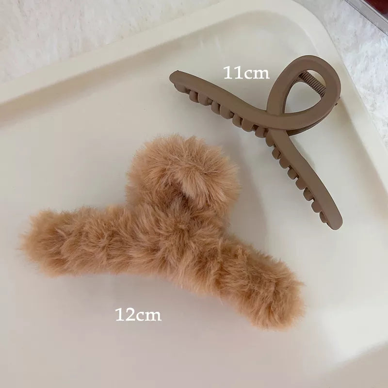 Kopfbedeckung Set Neue Damenmode Krallenclip Kaffee Schwarz Acryl Große Haarklammer Koreanisch Für Mädchen Clip Barrette Haarschmuck