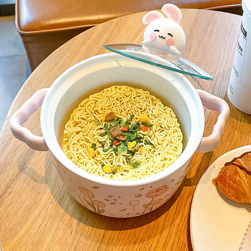 Kawaii Bunny Ramen Schüssel mit Deckel