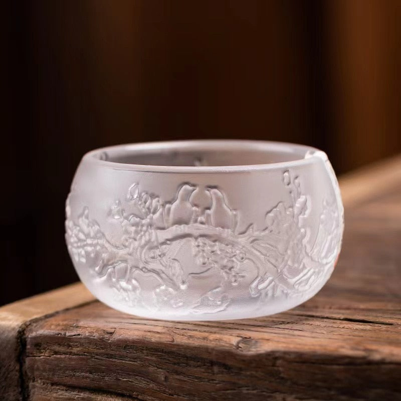 Meisterbecher Japanische Kung Fu Teetasse Kristall Teeschale Persönliche Haushalts Teetasse Tee-Set Großhandel Teetasse