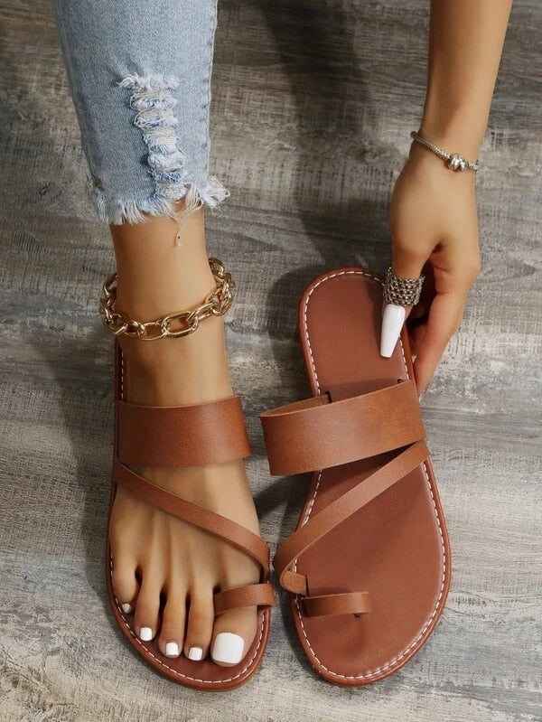 Damen Sommer Peep Toe Sandalen