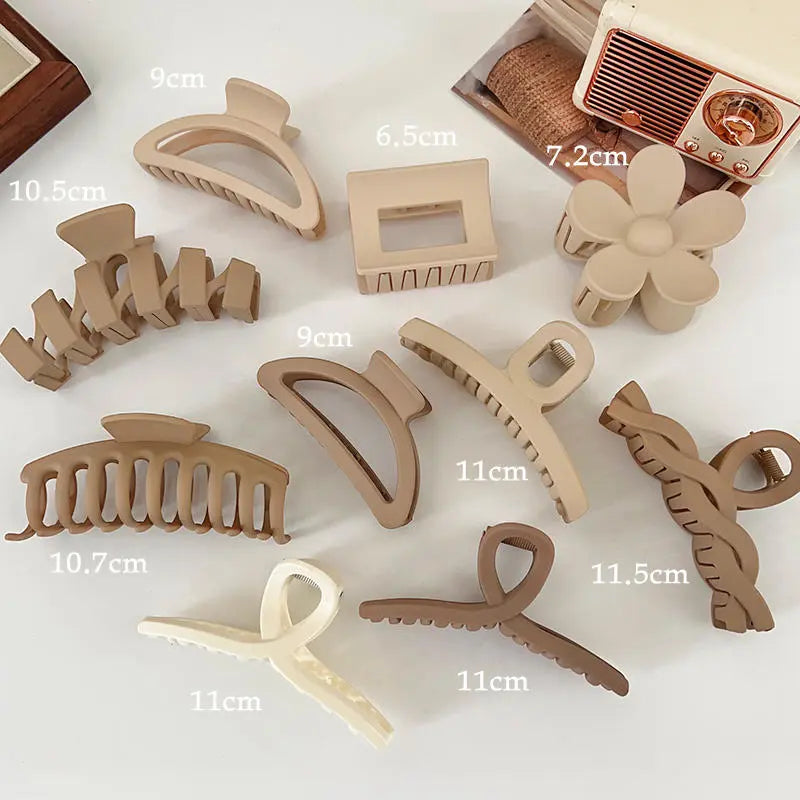 Kopfbedeckung Set Neue Damenmode Krallenclip Kaffee Schwarz Acryl Große Haarklammer Koreanisch Für Mädchen Clip Barrette Haarschmuck