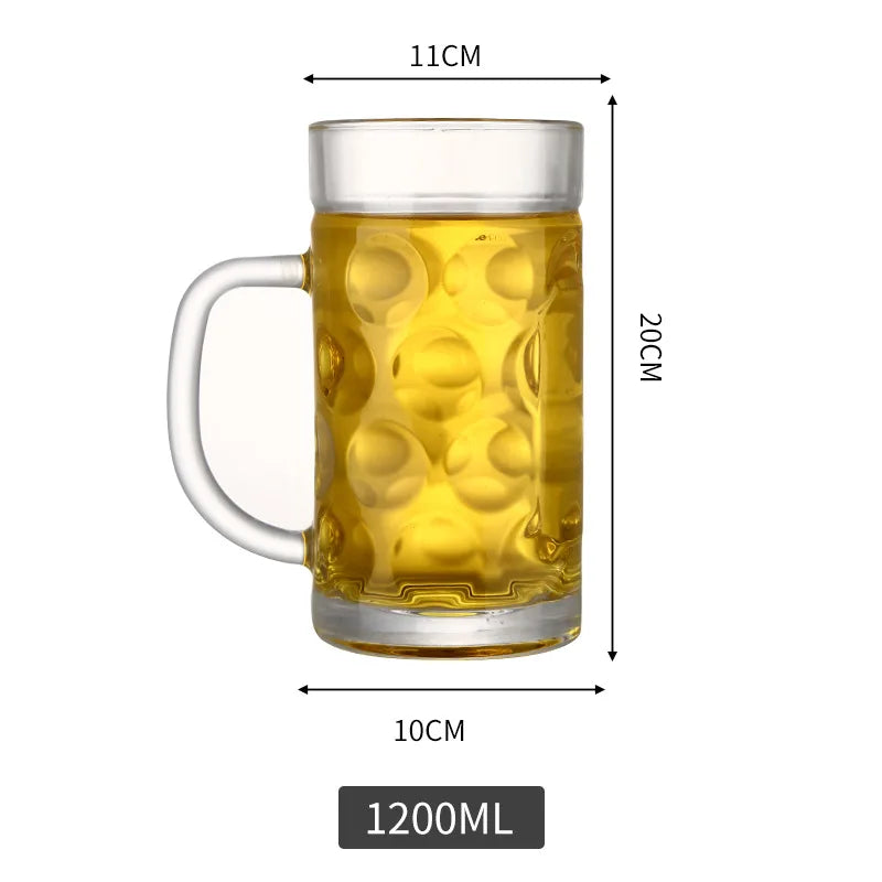 20 - 40oz (600-1200ML) Dickes Glas Hochkapazitäts Transparentes Bierkrug