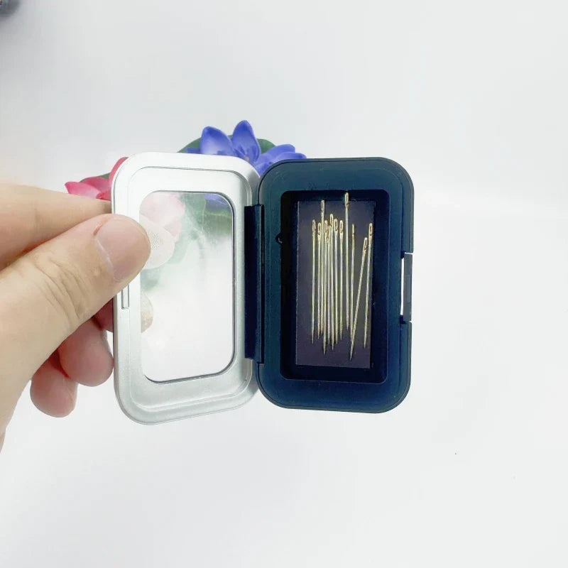 Schwarzer Rechteckiger Magnetischer Nadelhalter - Aufbewahrungsbox für Nähnadeln, Knöpfe, Stecknadeln und Zubehör