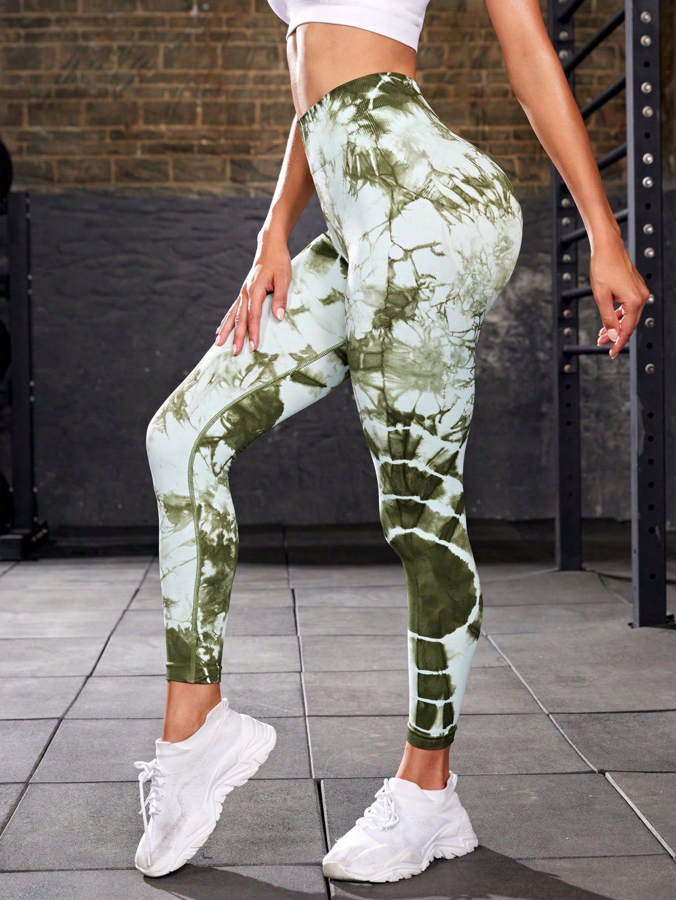 Frauen Druck Nahtlose Hose Leopard Hohe Taille Leggings Dünne Fitness Hose Push-Up Leggings Sporthose Gym Workout Leggings