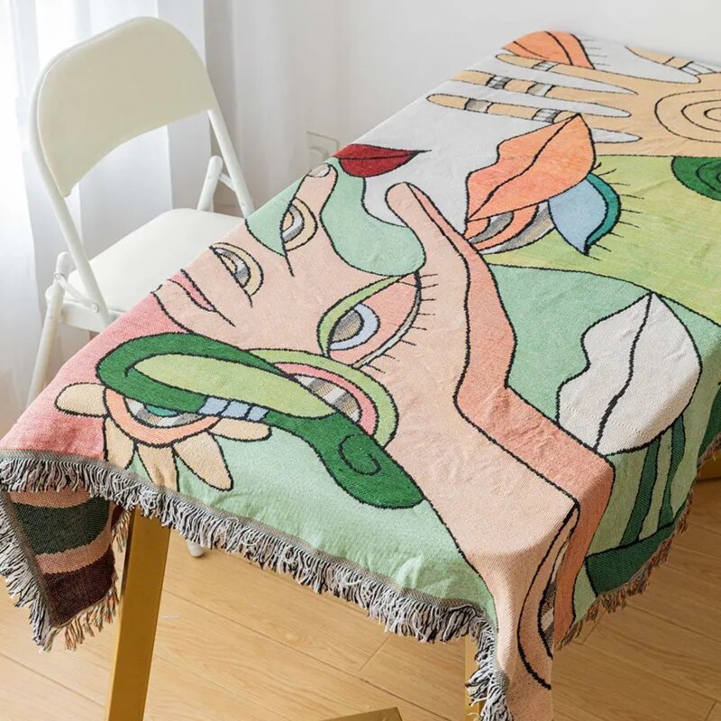 Abstrakte grafische Kunst Fleecedecke