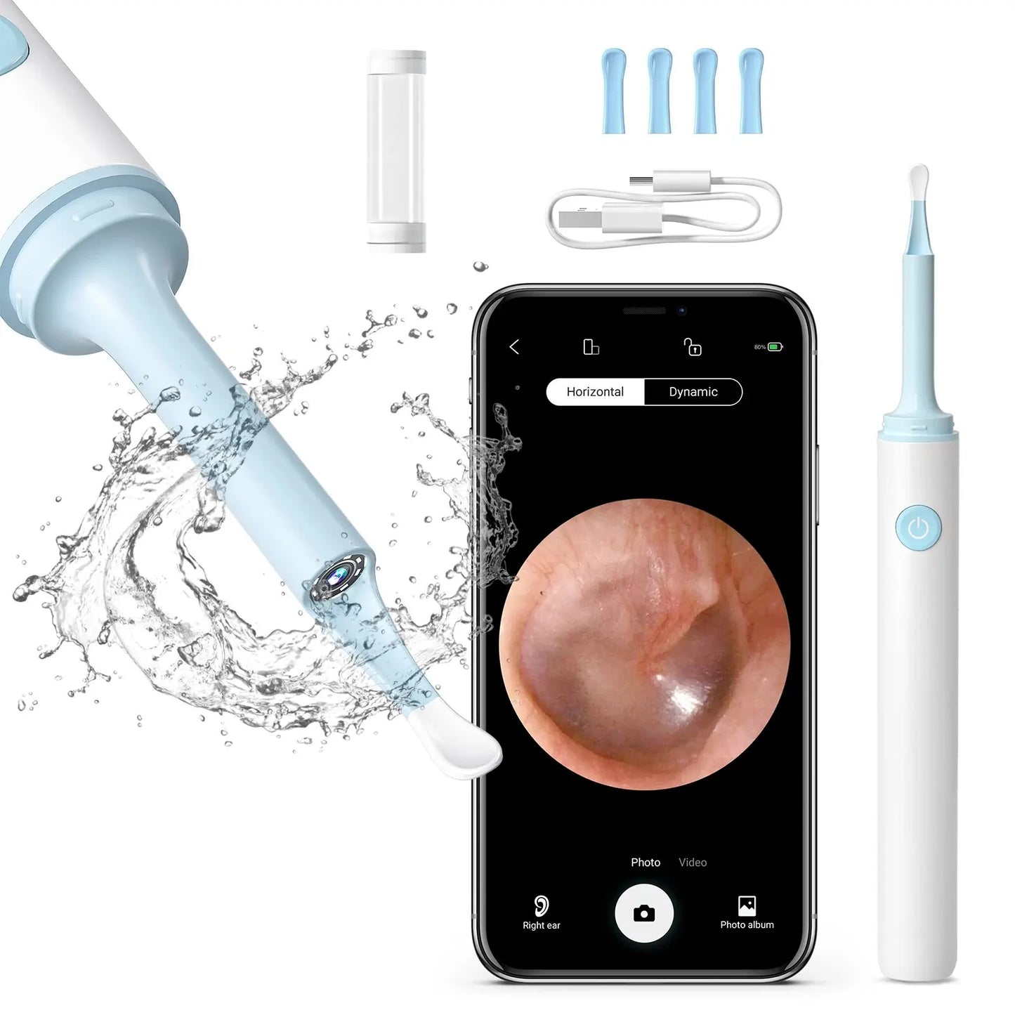 KERUI Smart Wireless Visual Ohrreiniger Löffel Sichere Endoskop Ohrpick 5MP Mini Kamera Ohrenschmalz Entferner Otoskop Ohr Werkzeuge Gesundheitsversorgung