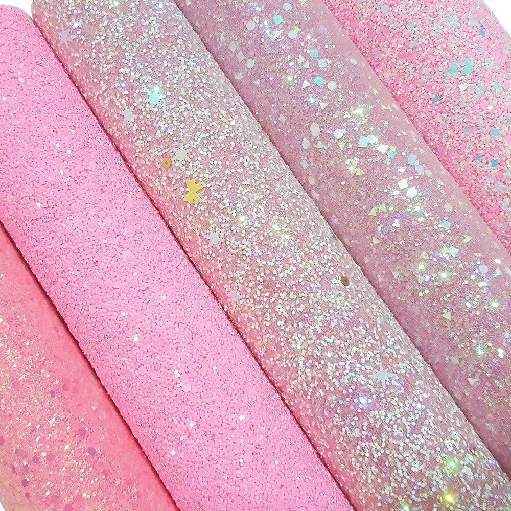 Sandsberg | Glamoureuze Roze Glanzende Glitters Stof Rol voor Indrukwekkende Handtassen en Accessoires
