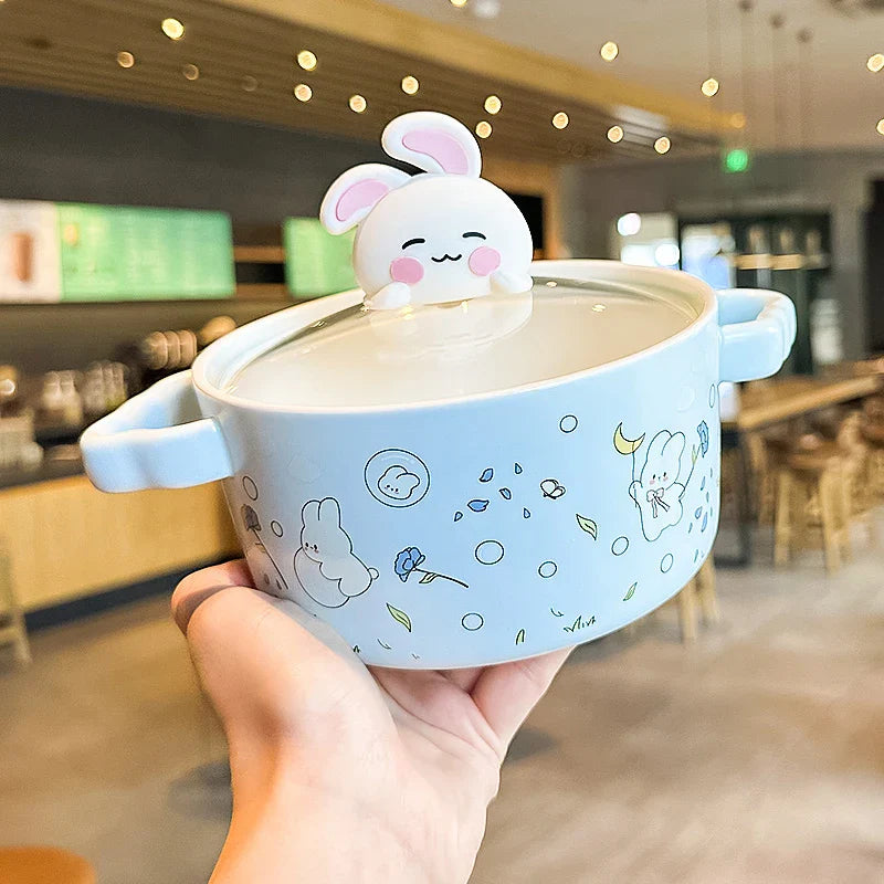 Kawaii Bunny Ramen Schüssel mit Deckel