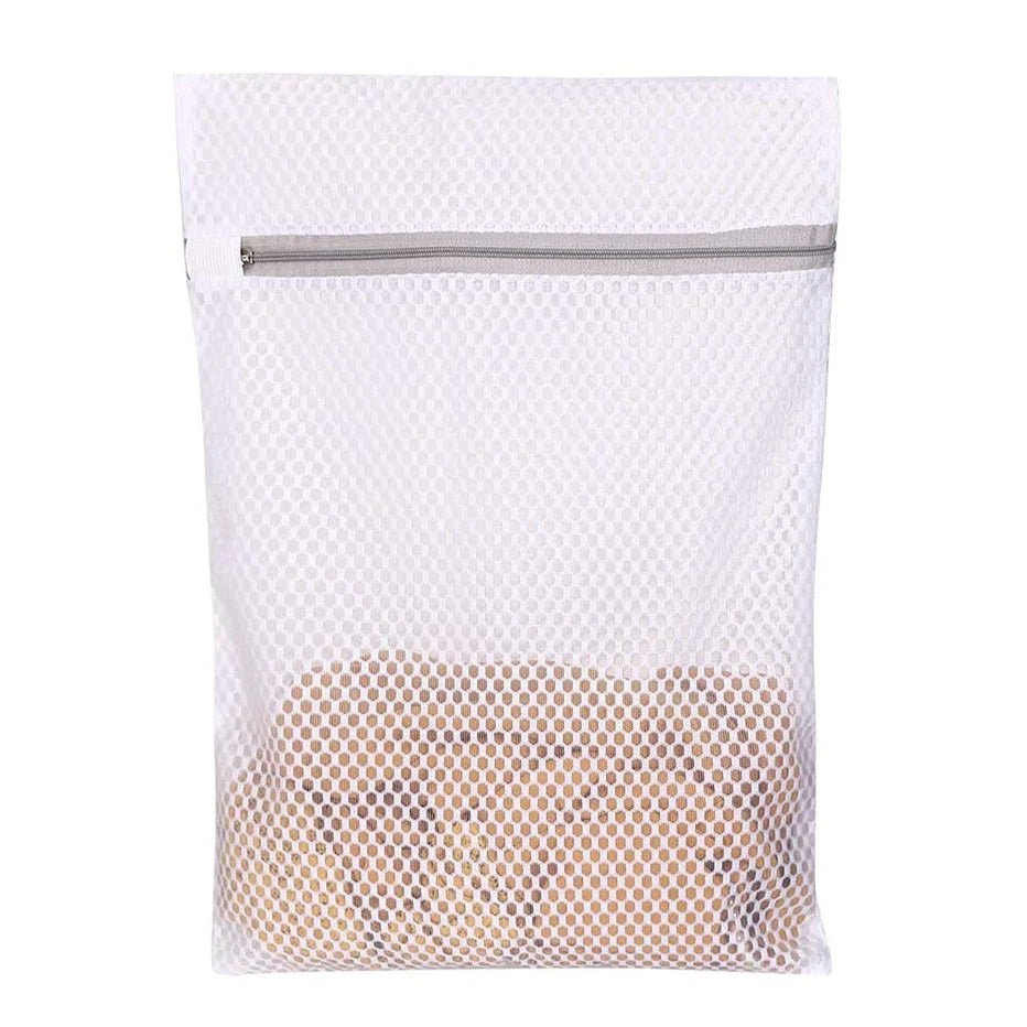 3-teilige Reißverschluss-Mesh-Wäschebeutel-Set - Durable Polyester Grobnetz-Waschbeutel für Waschmaschinen, Ideal für Delikates und BHs
