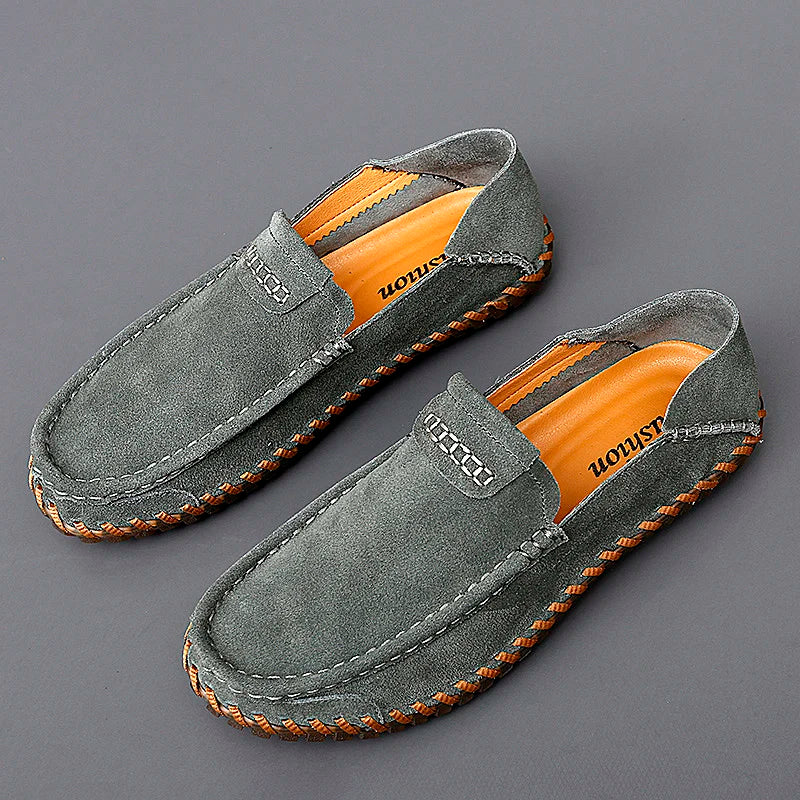 Goldene Setzlinge Freizeit Schuhe Herren Partystiefel Kuh Wildleder Leder Driving Flats Leichtgewicht Freizeit Sozial Mokassin