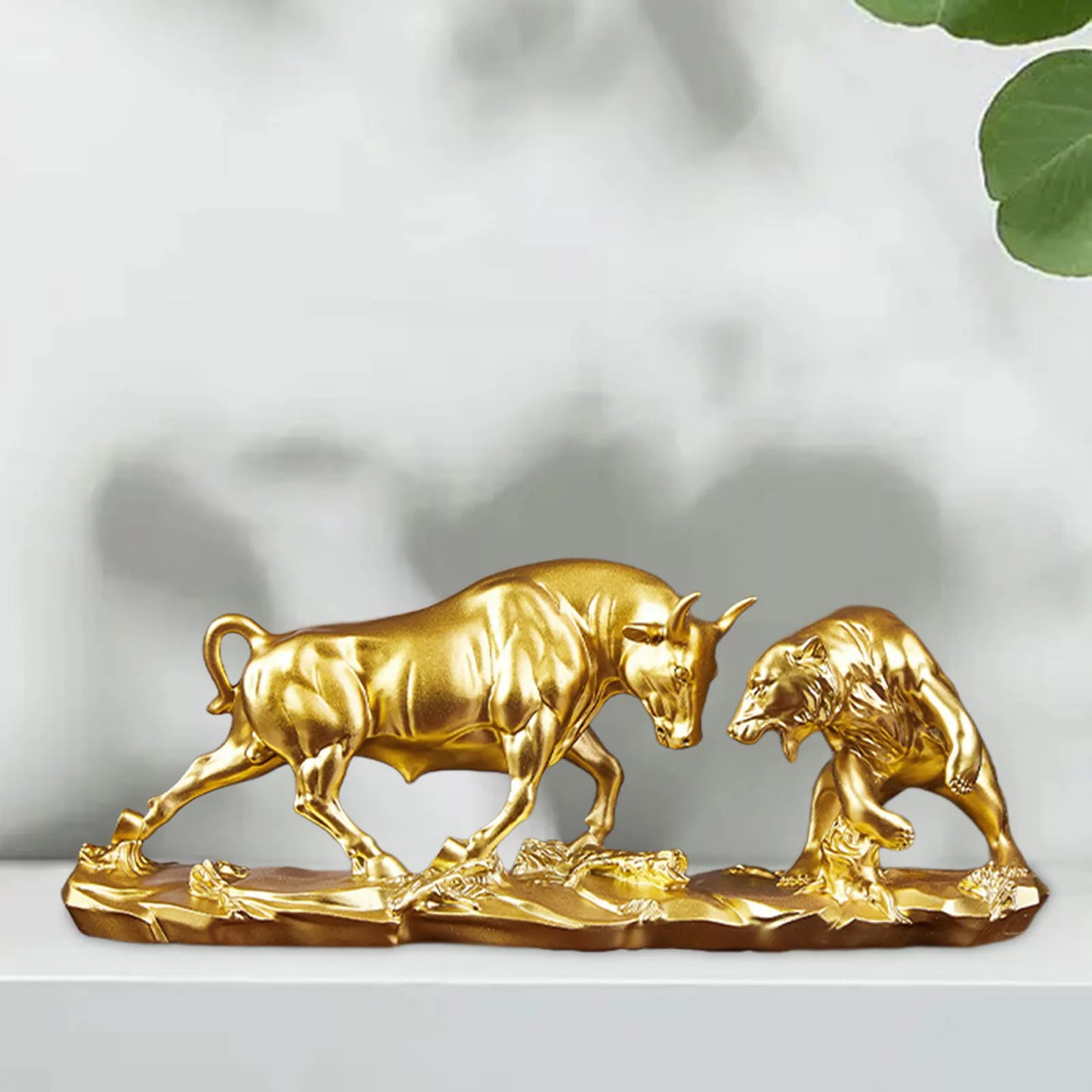 Feng Shui Bär und Stier Statue, Stier Figur, Sammlung Kuh Skulpturen Tier