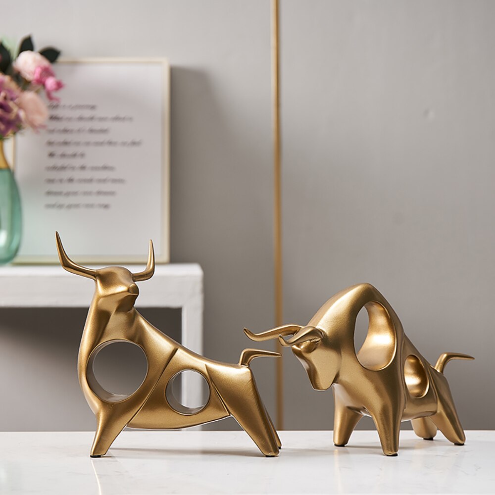 Goldene dekorative Tierstatue