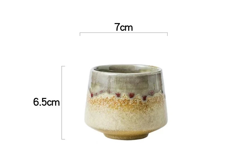Keramische Kaffeetasse im kreativen Lattebecher Kaffeetasse Japanisch Vintage Frühstück Milchbecher 200ml