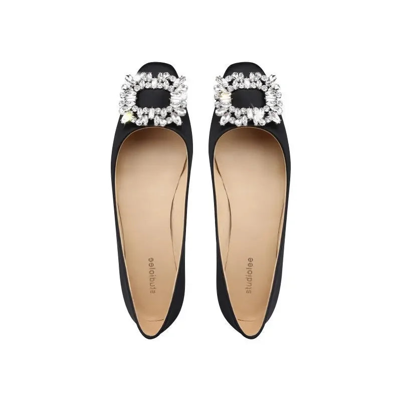 Büro Damen Schuhe Frauen Ballerinas Frühling Sommer Elegant Einzeln Schwarz Pink Grün